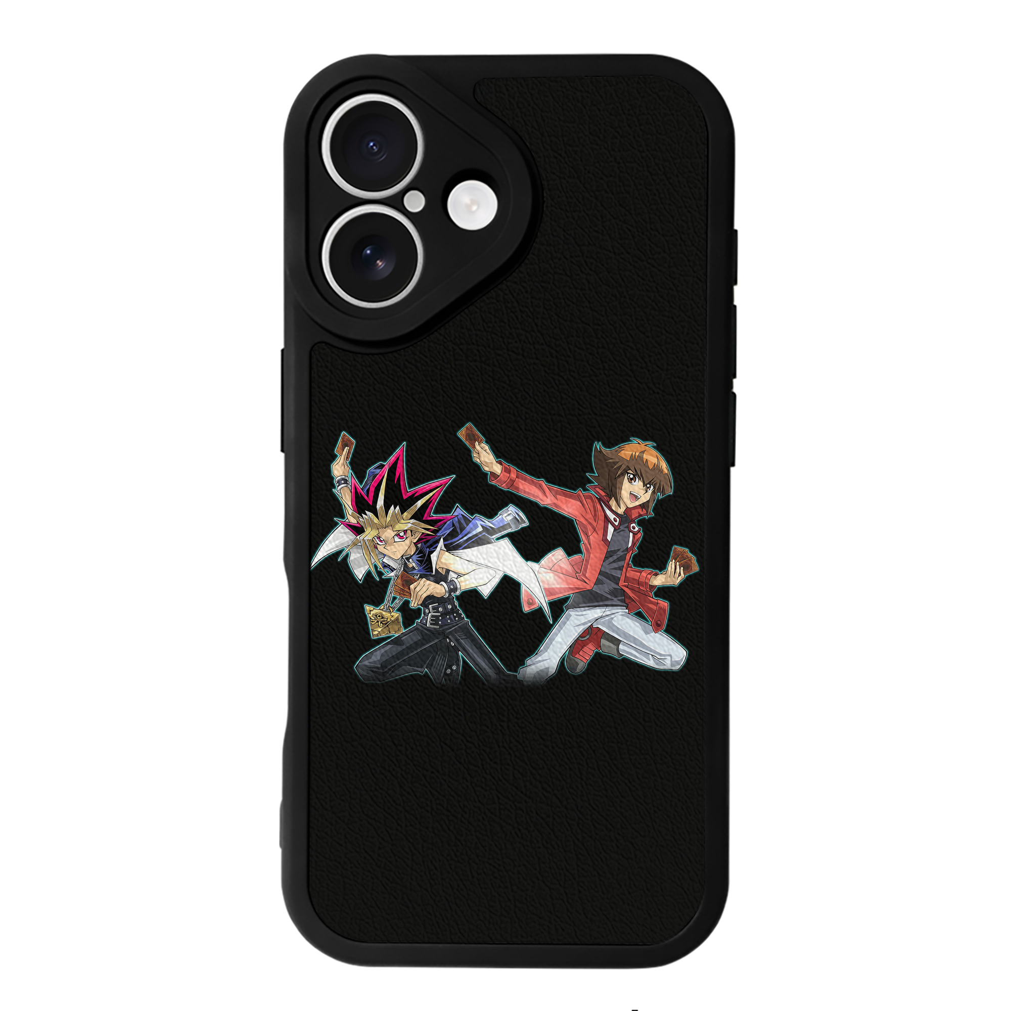 （画像用） 遊☆戯☆王 Yu-Gi-Oh! 【iPhone 16シリーズ対応】シリコンスマホケース（レザー調） 材質：シリコン